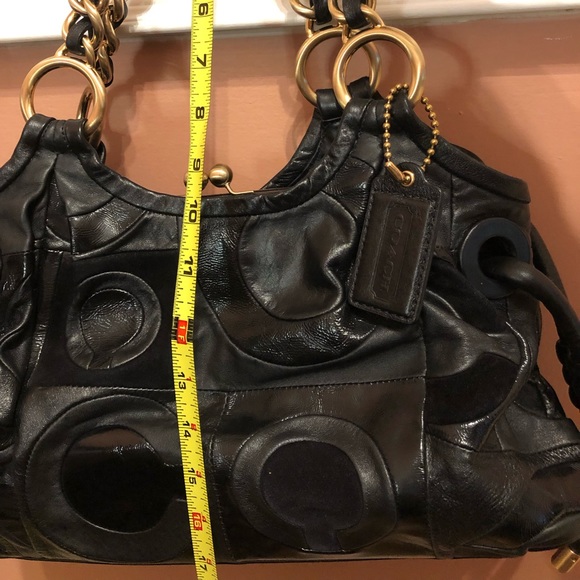 Authentic Coach Genuine leather and suede beautiful C pattern handbag - Picture 11 of 16